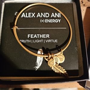 Alex and Ani Feather Gold Bracelet